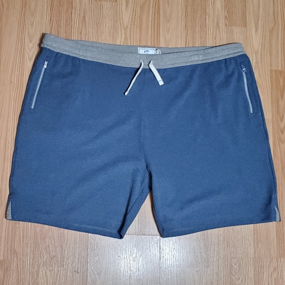 NWT Southern Tide backrush heather lounge stretch 7" pull on shorts seas blue - Picture 2 of 10